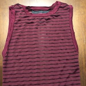 Stripped see through body suit